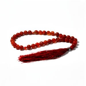 Red Aqeeq Tasbih Premium 33 Beads