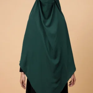 Single-Layer Green Khimar Prayer Hijab