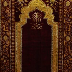 Bordered Red Prayer Mat
